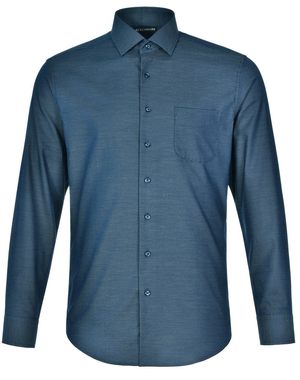 Mens Dot Jacquard Stretch Long Sleeve Ascot Shirt M7400L